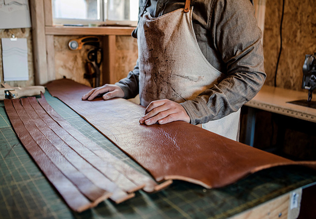 Leather belt